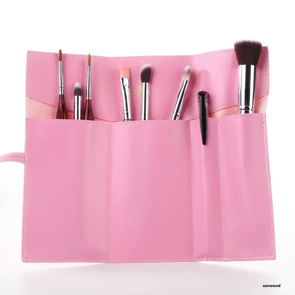 2016 винтажный рулон искусственная кожа косметическая кисть ручка чехол