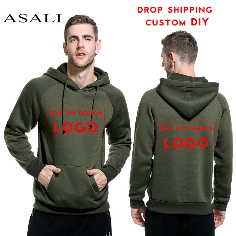 Asali толстовки DIY человек Для женщин персонализированный логотип своими руками, на заказ, из кусков, дизайнерский принт флисовая толстовка с капюшоном