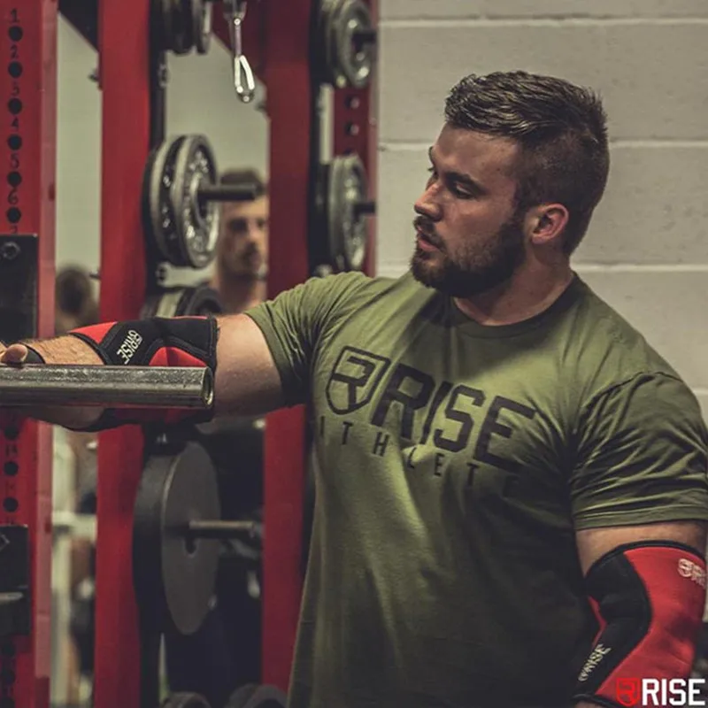 Мужская футболка для тренировок в тренажерном зале фитнеса бодибилдинга с