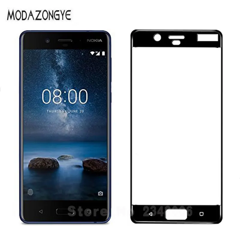 2 шт. для Nokia 8 закаленное стекло 2017 защита экрана Nokia8 TA-1012 полное покрытие