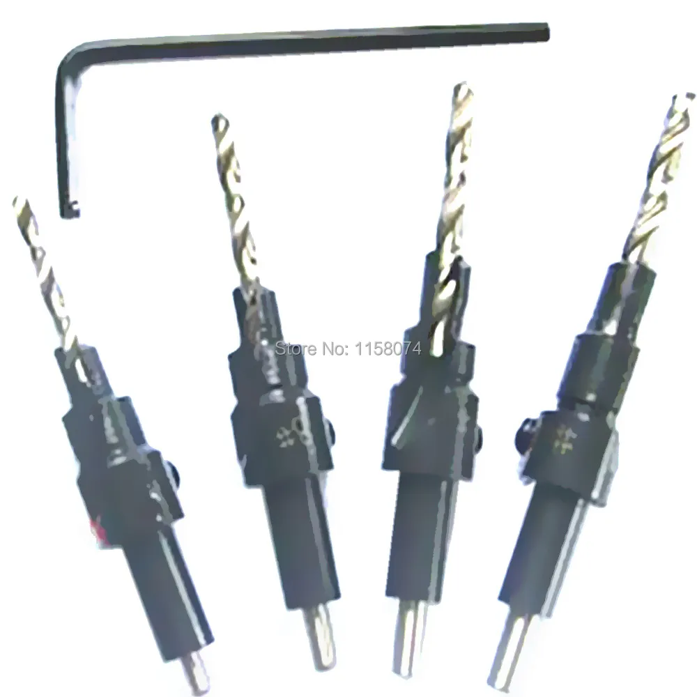 4 шт. HSS зенковки сверла древесины зенкеры винт Размеры #6 #8 #10 #12 Деревообработка