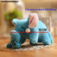 1pcs mini long nose elephant plush toys small pendant cartoon cute korean elephants stuffed toy birthday gifts 10cm handanweiran