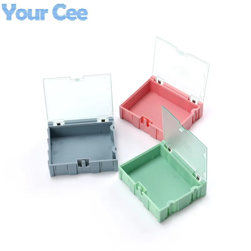 1 шт. SMD SMT компонент IC ящики для хранения контейнеров Diy Электронные практичные ювелирные изделия патч Коробка Чехол зеленый синий розовый белый желтый