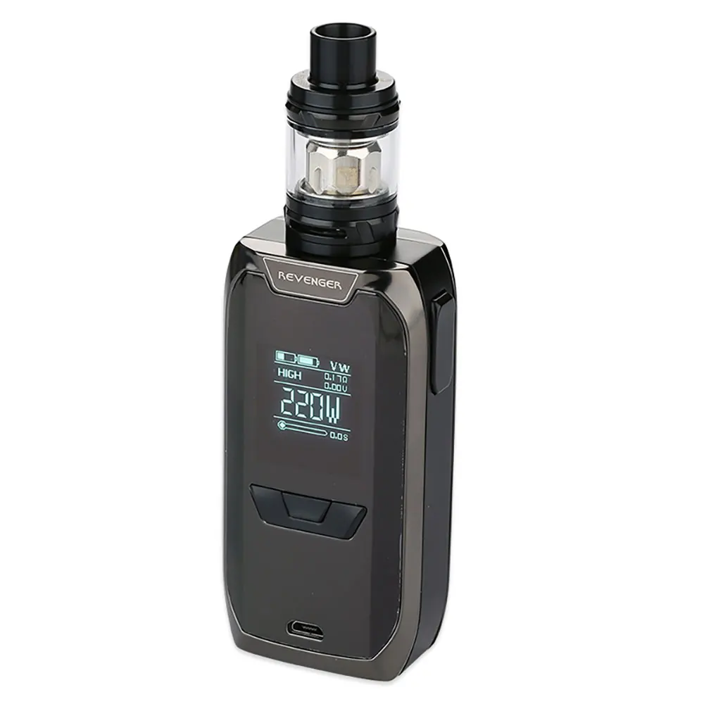 220 Вт Vaporesso Мститель TC комплект W/2 мл NRG мини-бак и OLED 0,96 дюймовый дисплей без 18650 батареи Vs Vaporesso Люкс/Swag 2 - Цвет: Черный