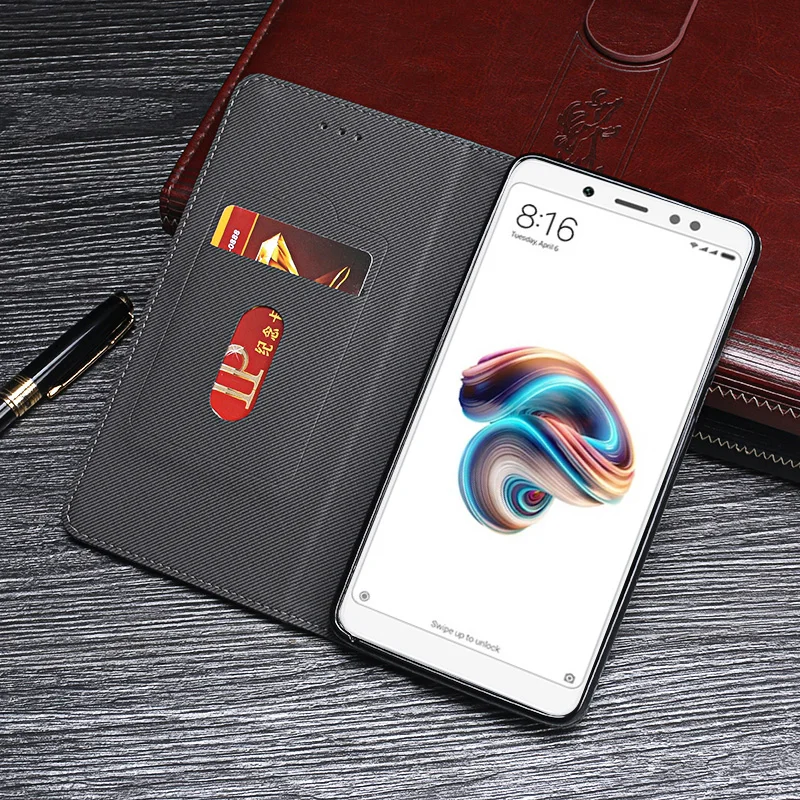 IDEWEI для Xiaomi Redmi Note 5 Pro чехол 99 дюйма высокое качество Ретро стиль флип кожаный |