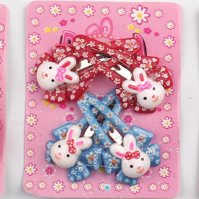 rabbit 2 Нарядный милый головной убор для маленьких девочек; ; Милая эластичная заколка для волос в цветочек с изображением кролика Минни для детей; Лот из 2 предметов - Цвет: rabbit 2
