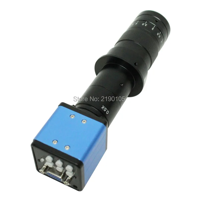 2.0MP 1/3 pouces capteur industrie numerique microscope camera VGA sorties + 180X c-крепление объектива световое