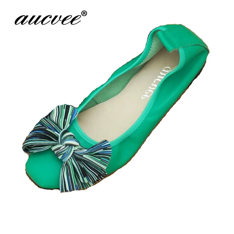

aucvee New 2019 women's bow flat shoes square shallow mouth toe flat heel boat shoes ladle shoes single shoes F0-8