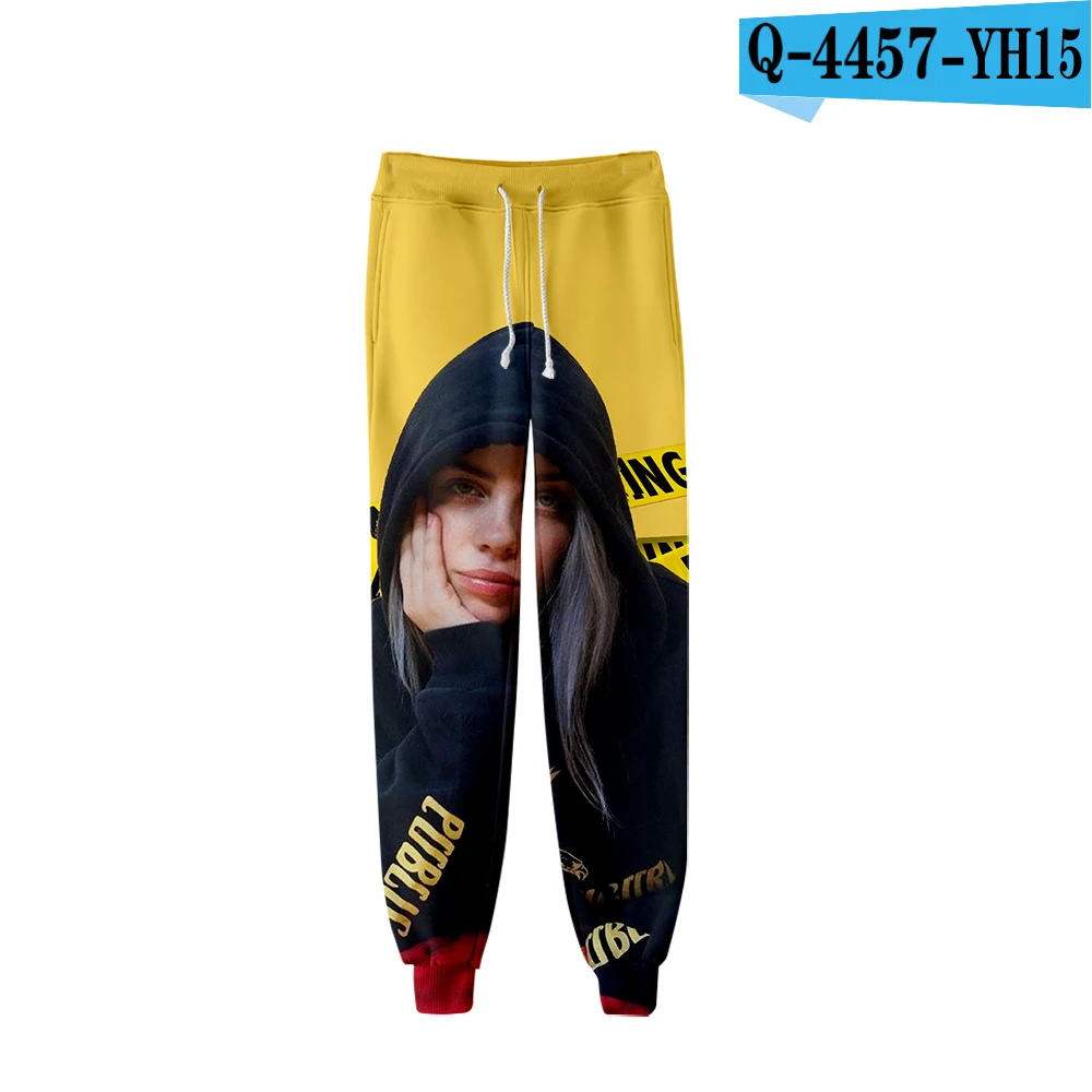 Frdun Tommee 3D Billie Eilish брюки с принтом повседневные весенние повседневные штаны для бега женские и мужские брюки тонкие крутые горячая Распродажа брюки 4XL - Цвет: Оранжевый