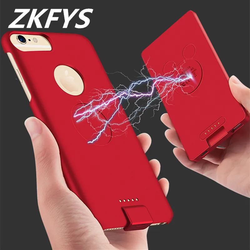 5000 мАч ультра тонкий портативный внешний аккумулятор чехол для iPhone 6 6S Plus