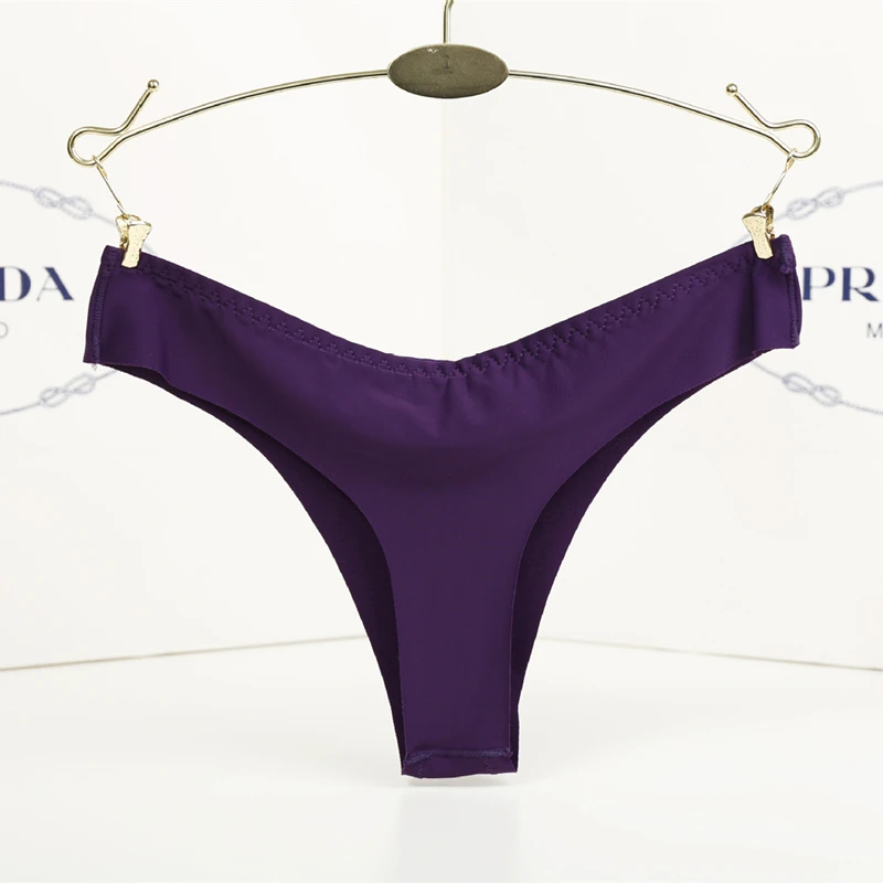 Соблазнительные бесшовные футболки шелковые трусы женские сексуальные стринги