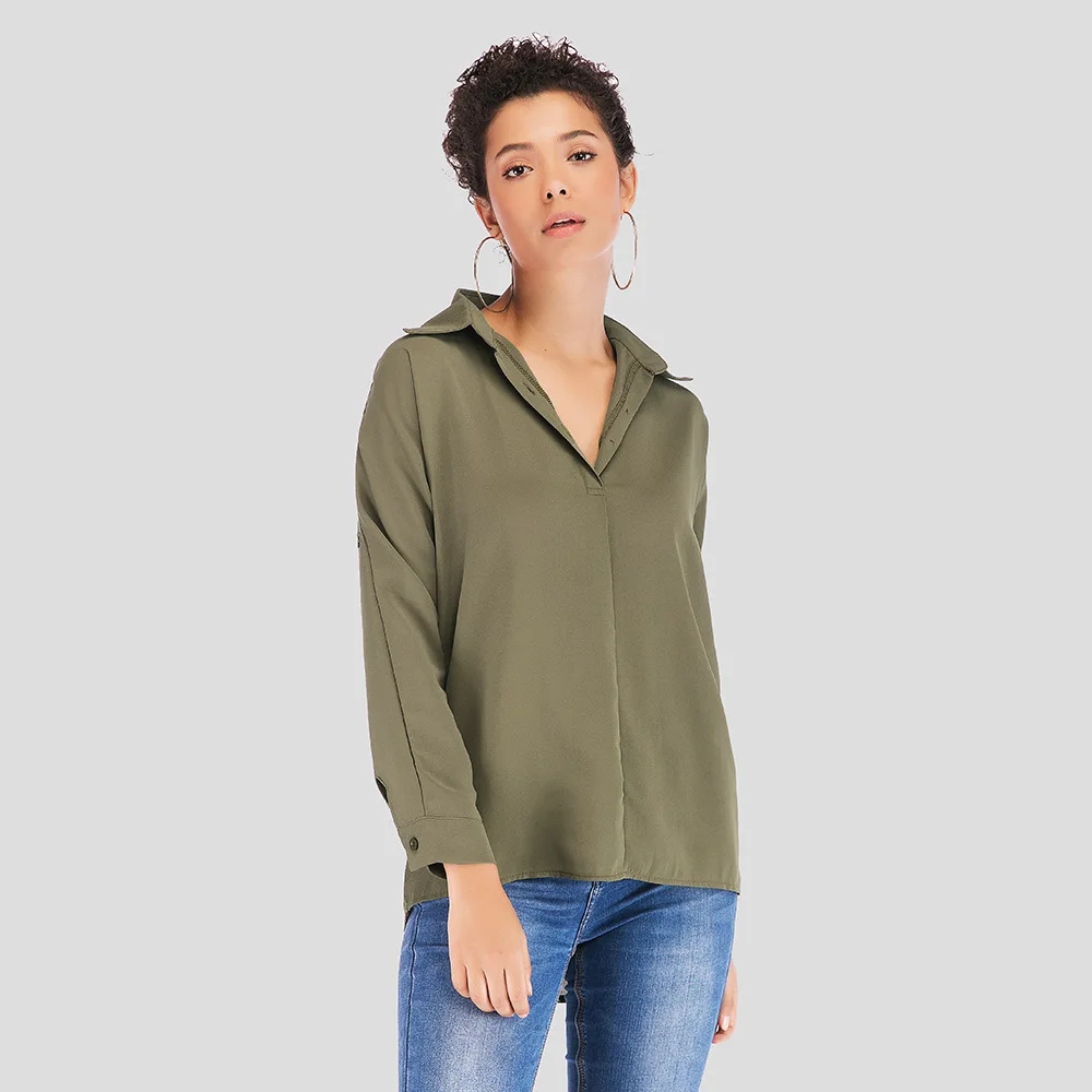 Высокое качество Повседневная шифоновая белая женская блузка рубашка большого