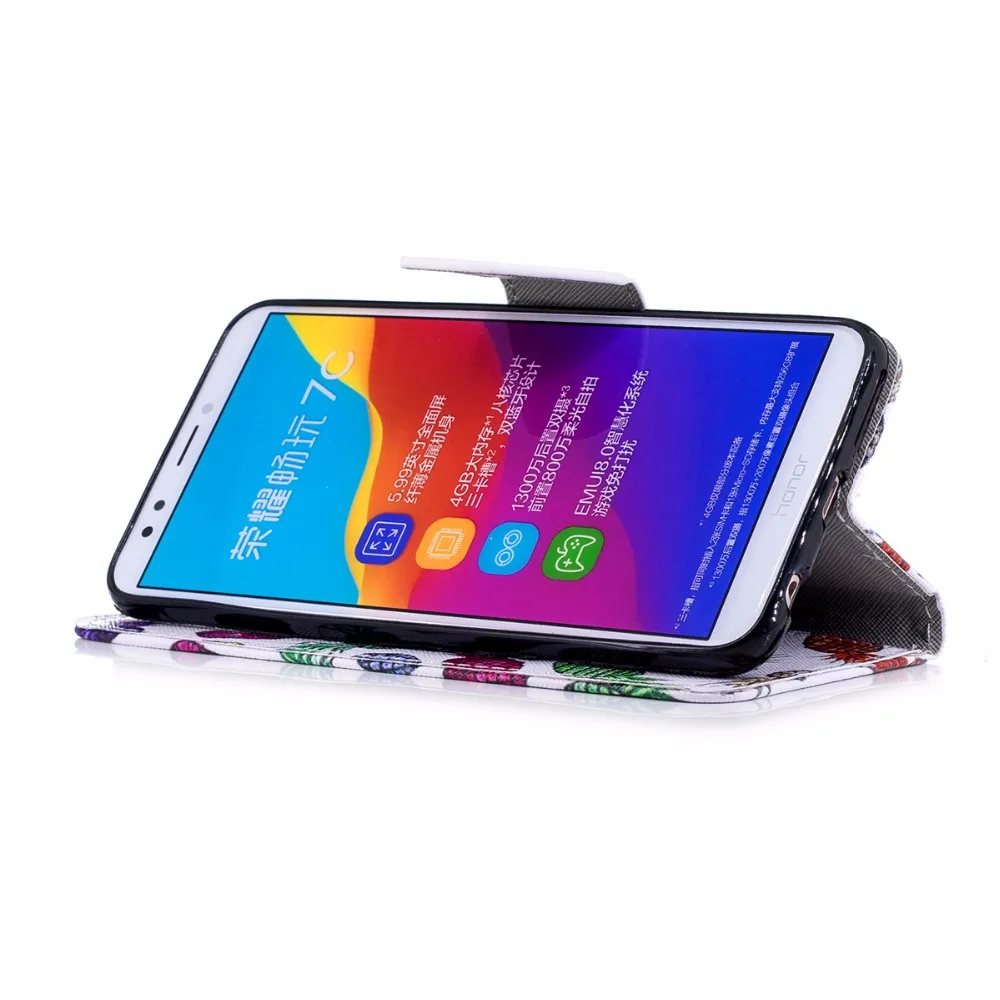Чехол-кошелек из искусственной кожи с откидной крышкой для Huawei Nova 2 Lite модный
