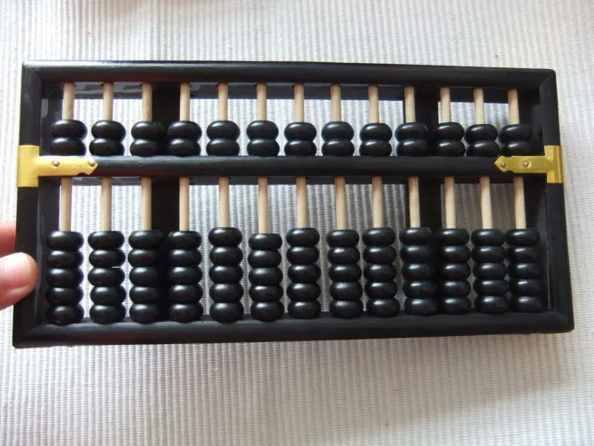 Черный винтажный большой Abacus Chinse soroban 13 Колонка No.5 для счетчика инструмент банка