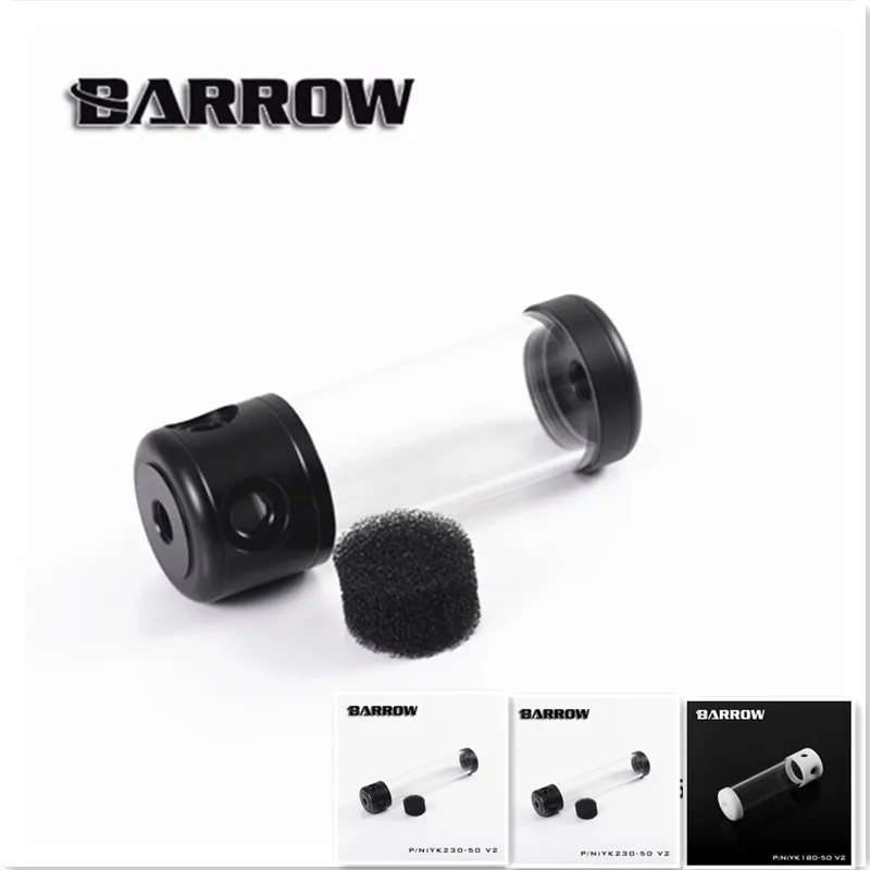 

Barrow YK-50V2, 50mm Diameter Acrylic Cylindrical Tanks , Transparent Wall, 130/180/230/280mm Length , Water Cooling Reservoirs