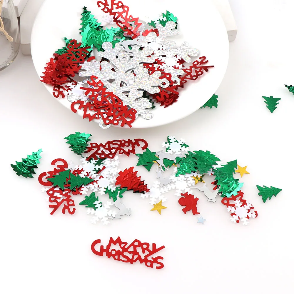 15g Mix Color Christmas Snowflake Elk Tree Santa Claus Tinfoil Sequins Gift DIY Home Decoration | Дом и сад