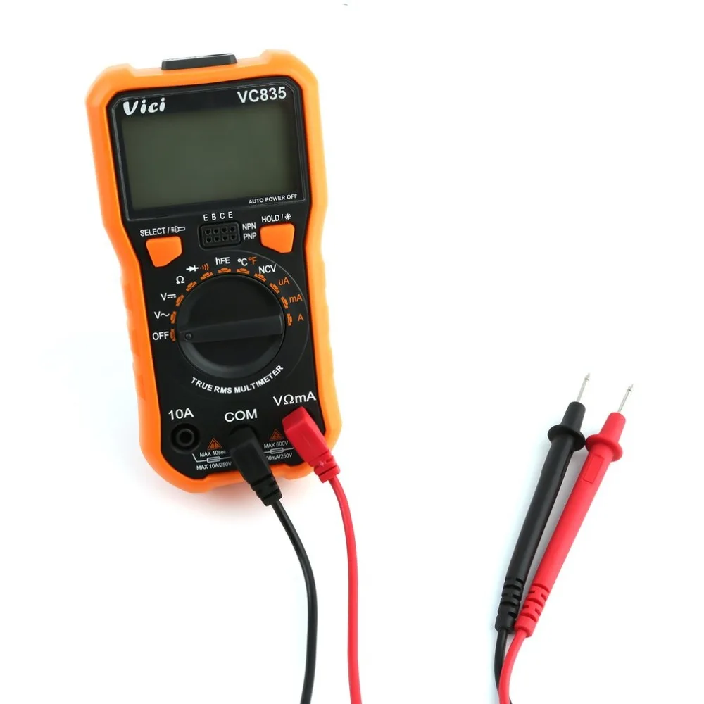 Vici vc835 Digital Multimeter DC/AC Voltage Current Meter Handheld Ammeter Ohm Diode Capacitance Tester 2000 Counts Multitester |