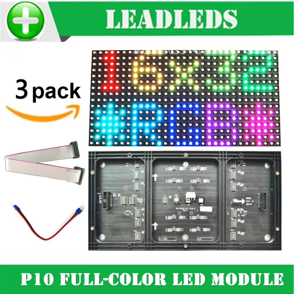 3PCS P10 led module full color rgb 1/8 scan 320*160mm smd 3 in 1 Indoor p10mm Led sign module For Advertising LED Display Board