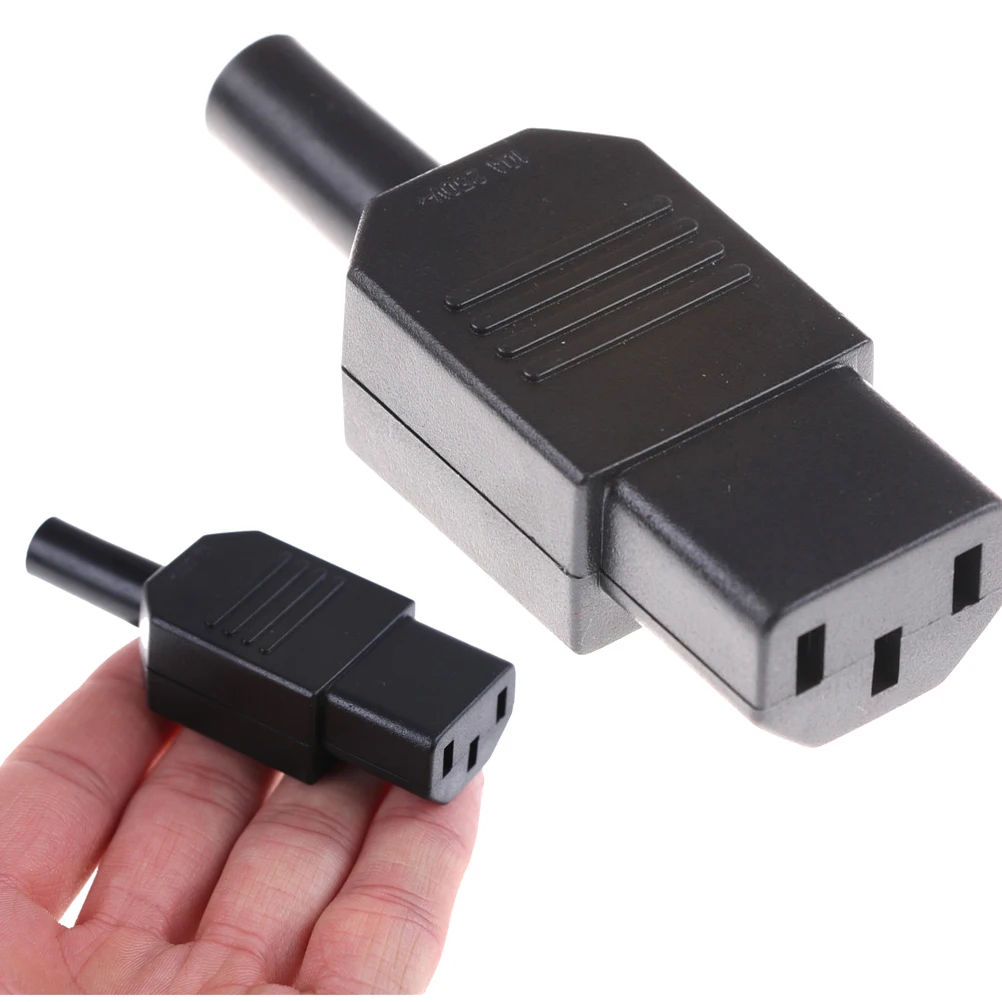 Розетка черная 3 контакта IEC 320 C13 розетка 10 а/250 В 1 шт.|Соединители| |