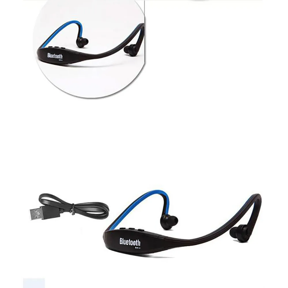Беспроводные Bluetooth наушники с шейным ободом стереонаушники басами спортивные