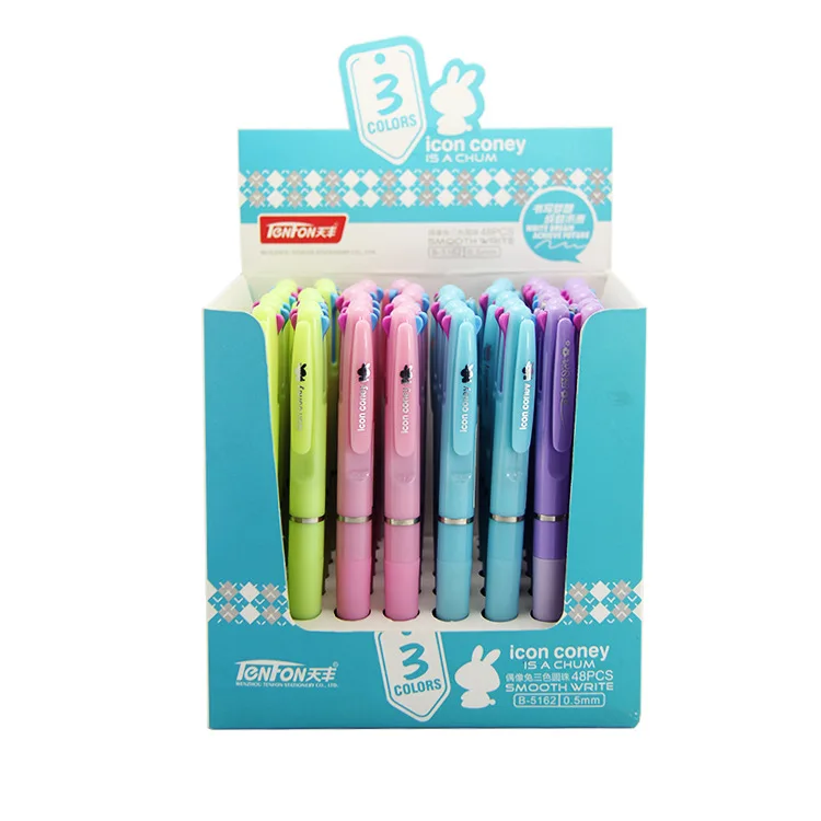 Креативная забавная шариковая ручка 3 цвета в одном выдвижная Шариковая для