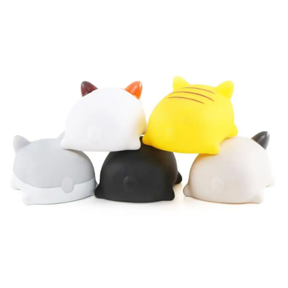 Нет 5 шт./компл. мультфильм кошка форма ребенка купания Душ сжимаемые Звуковые