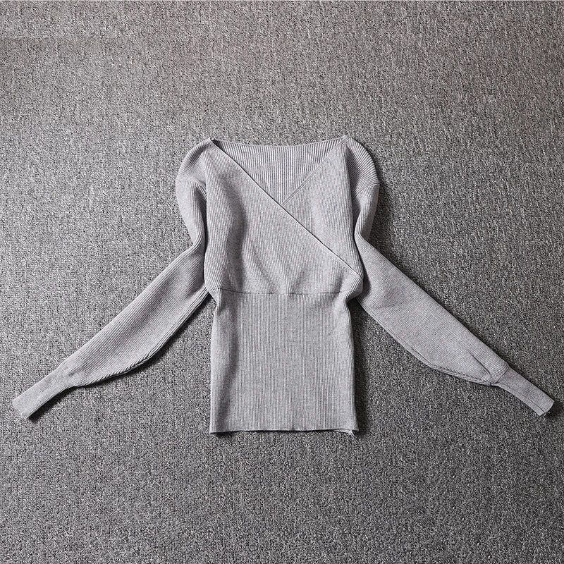 Пикантные модные Повседневное Для женщин свитер Топы Твердые Цвет Длинные