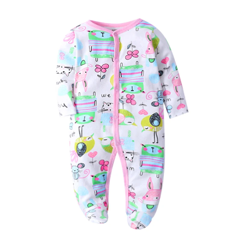 Baby Boy Girl Footies Pajamas Original Cotton Spring Sleepwear 1piece Pja Mother Animal Christmas Coverall baby'sets | Детская