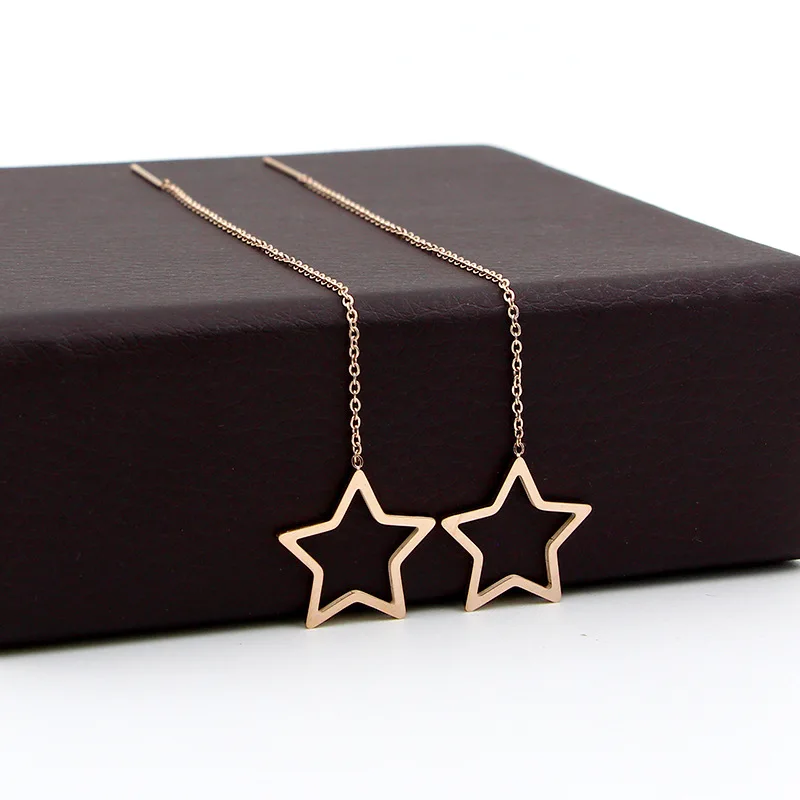 Женские серьги-подвески Martick простые серьги в форме звезды серьги-цепочки