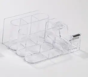 K-098transparent Coloffice прозрачный канцелярский пенал для ручек подставка для ручек, для хранения коробка Канцелярский офисный Организатор школьные принадлежности escritorio 1 шт - Цвет: K-098transparent