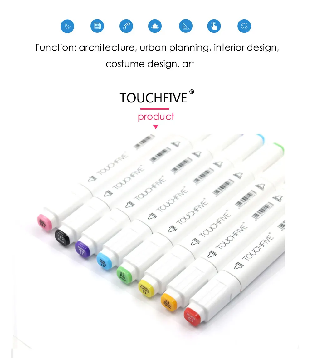 Touchfive 12/24 цветов кожи набор тонов на спиртовой основе чернильные ручки, маркеры для рисования для художника портретная иллюстрация Рисование товары для рукоделия