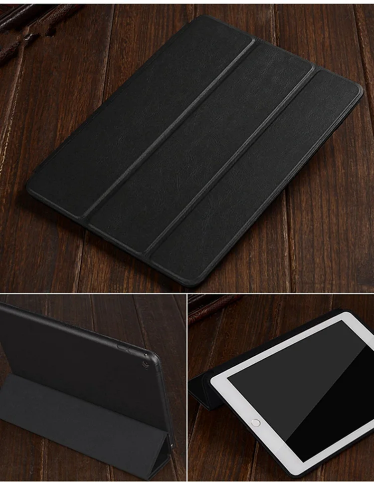Чехол для ipad 2, 3, 4, 9,7 дюймов, официальный 1:1 из искусственной кожи, ультратонкий трехслойный смарт-чехол для ipad 234+ стилус+ пленка