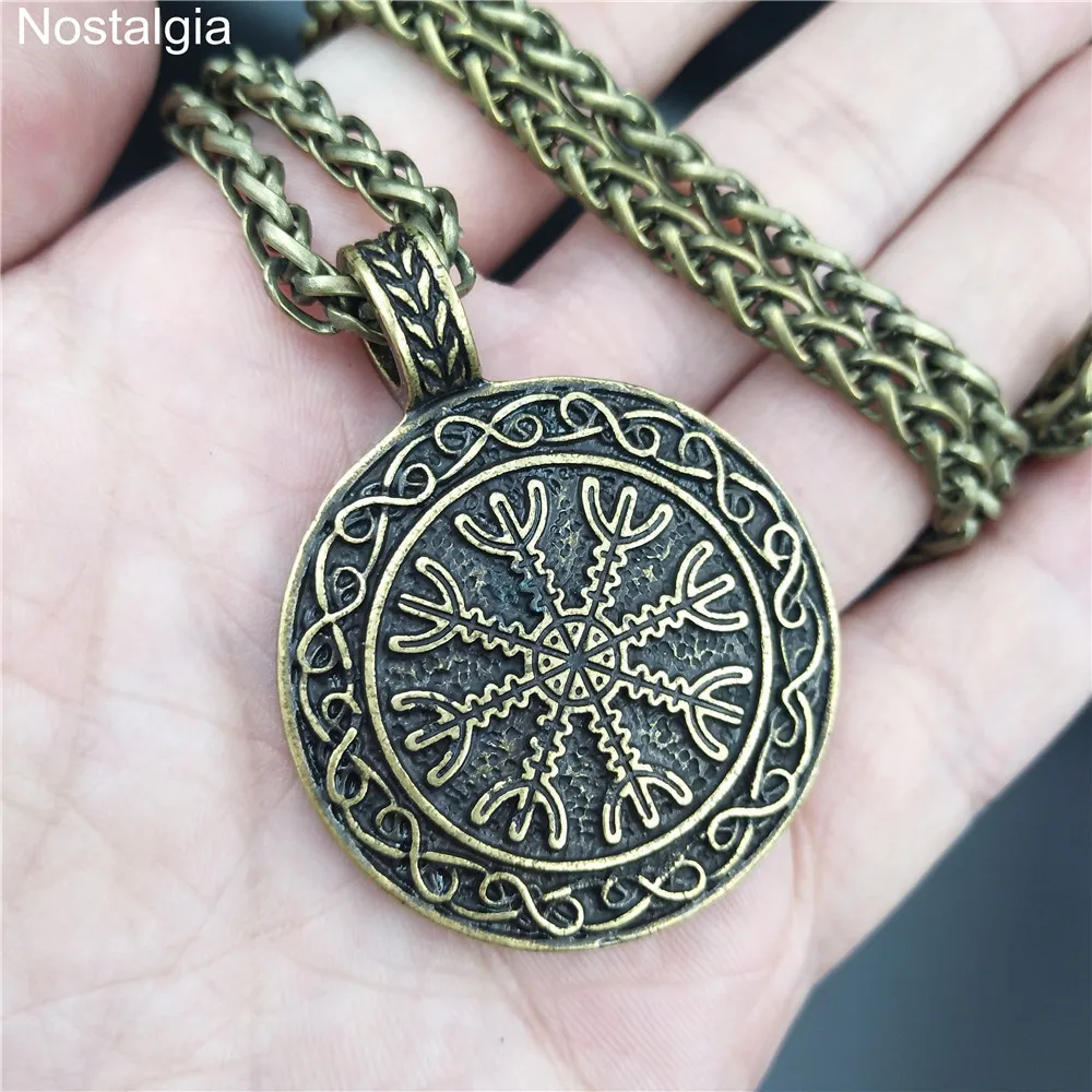 Norse Aegishjalmur Helm Of Awe Symbol Amulet Viking Necklace Pagan Pendant Talisman Jewelry | Украшения и аксессуары