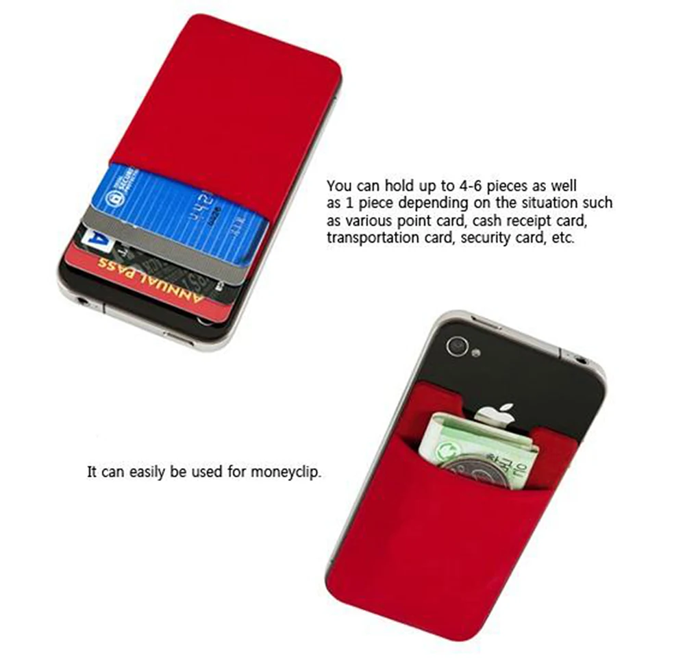 2 гибких чехла для удостоверения личности/кредитных карт клейкие стикеры iPhone 5 5s 6