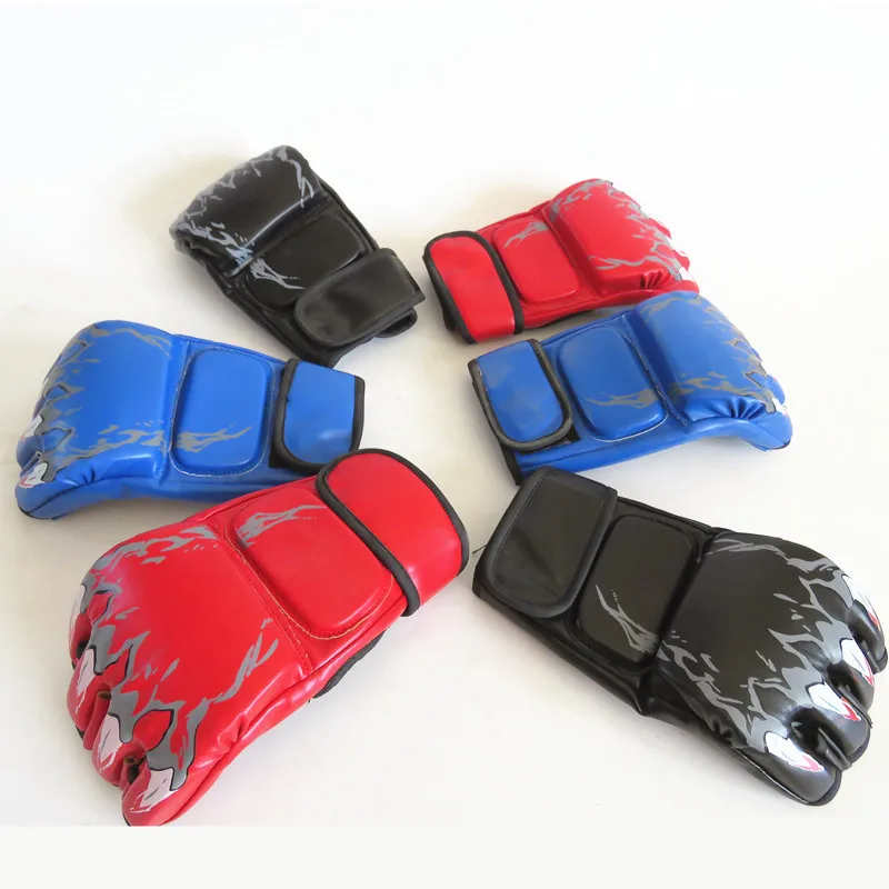 Боксерские Спортивные Кожаные Перчатки для фитнеса MMA бокса тигра Муай Тай