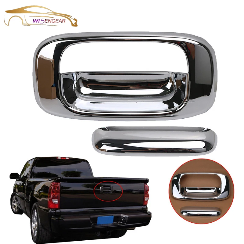 Wisengear 1 компл. хром задней крышки ручки двери автомобиля ручка рукоятка для Chevy
