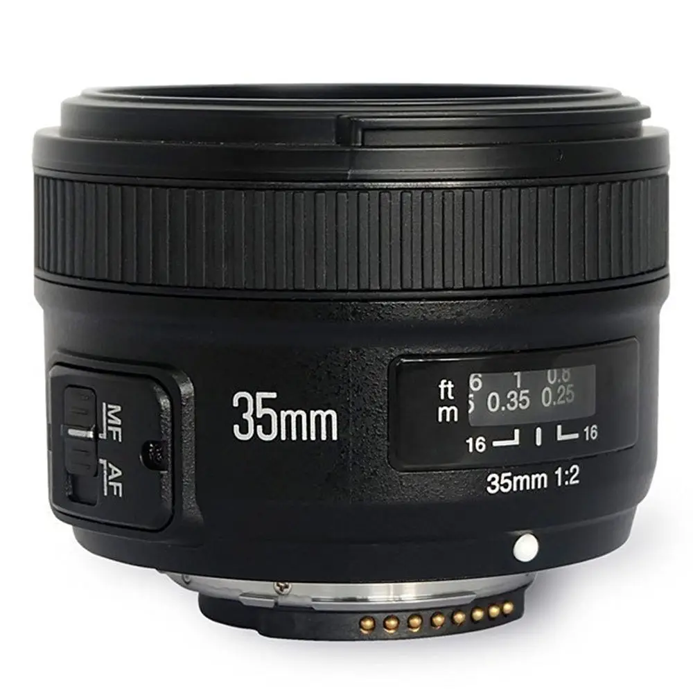 Объектив YONGNUO YN 35 мм F2N широкоугольный AF/MF фиксированный фокус для Nikon D7200 D7100 D7000 D5300