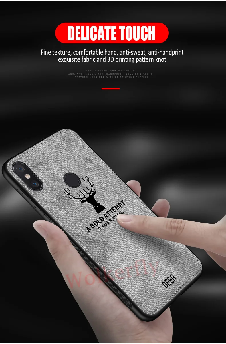Противоударный тканевый чехол с оленем для Xiao mi Red mi Note 7 6 8 Pro 8A 7A 6A 5 Plus k20 mi 9T Pro mi 9 SE A3 A2 mi 8 9 Lite 9 t CC9