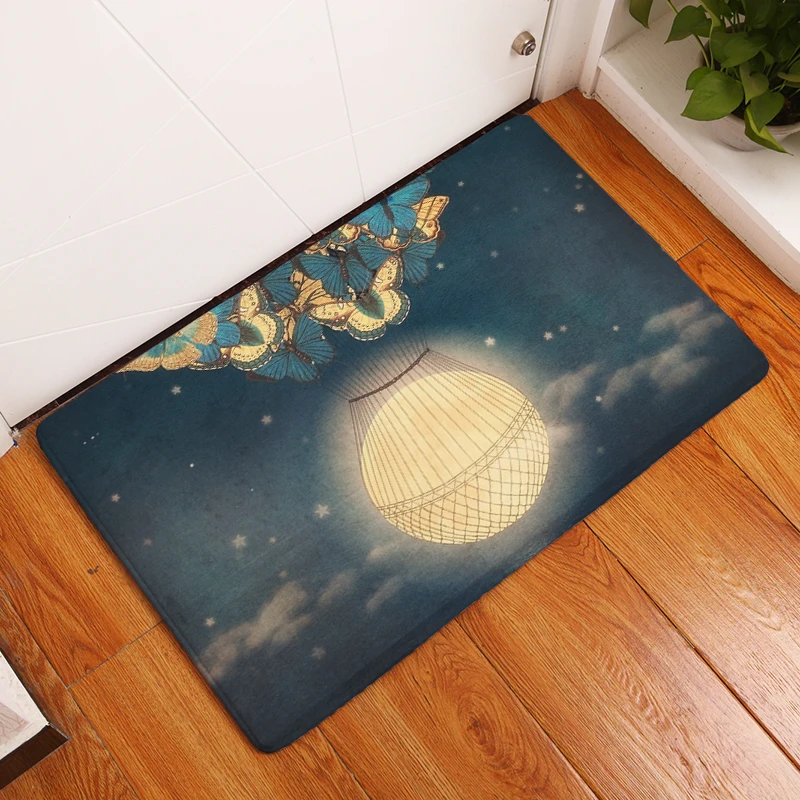 2017 противоскользящие ковры с принтом Луны кухонные коврики для дома гостиной 40x60