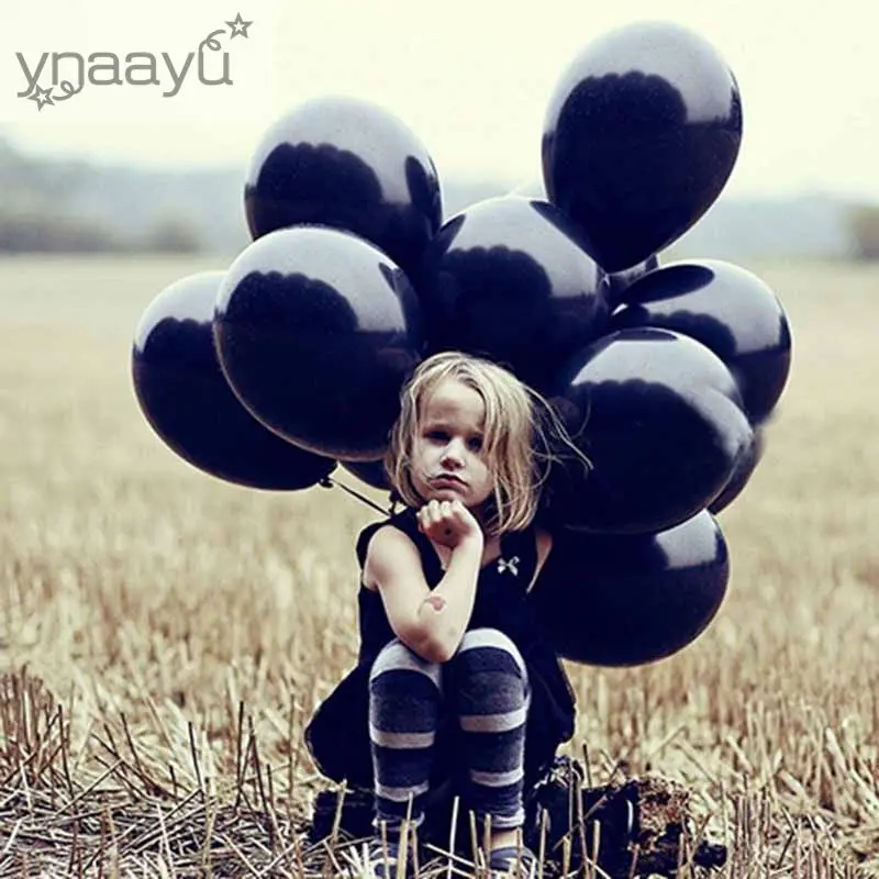 

Ynaayu Black Latex Balloons 10inch Pearl Helium Balon For Wedding Party Decoration Baby Toy