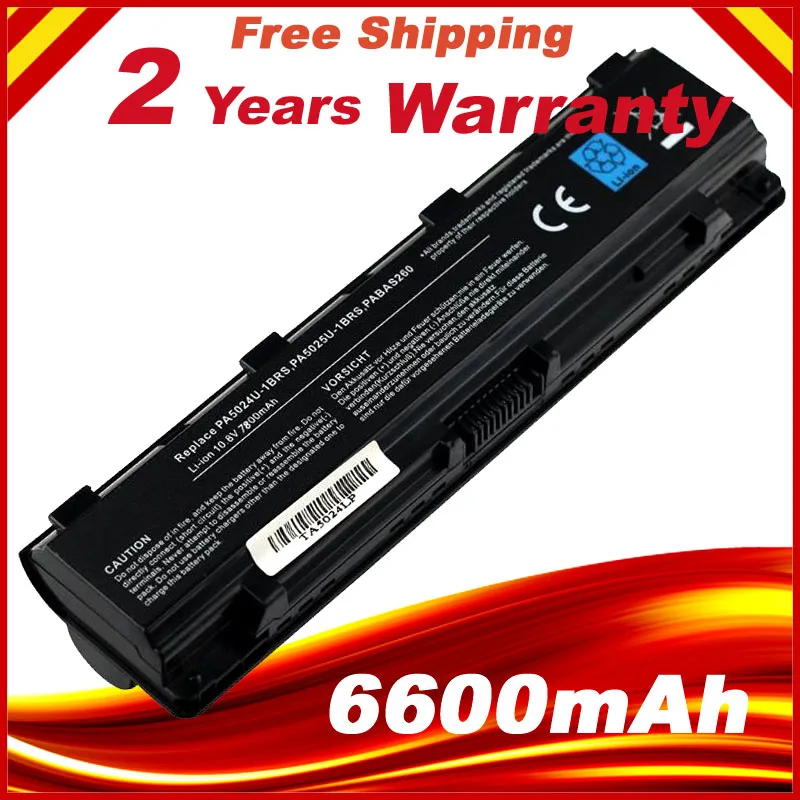 Аккумулятор для ноутбука TOSHIBA Satellite C805 C855 C870 C875 L830 L850 L855 9 ячеек 6600 мАч|battery for