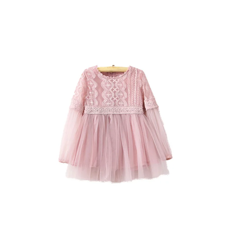 Girls Dress Summer 2019 Pink And White Princess Long Sleeve Cute For 3-10 Years Children Clothing | Детская одежда и обувь