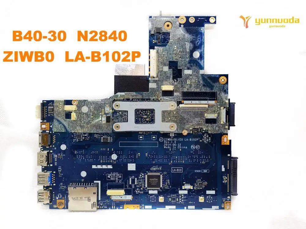 Оригинальная материнская плата для ноутбука lenovo B40-30 B40-30 N2840 ZIWB0 LA-B102P протестирована
