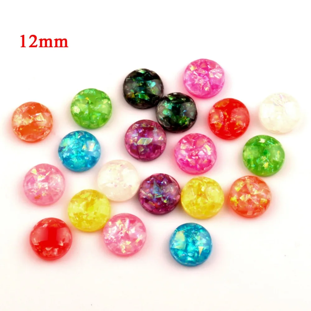 

100Pcs Mixed Resin Bling Round Decoration Crafts Beads Flatback Cabochon Scrapbooking For Embellishments Kawaii Diy Accessories