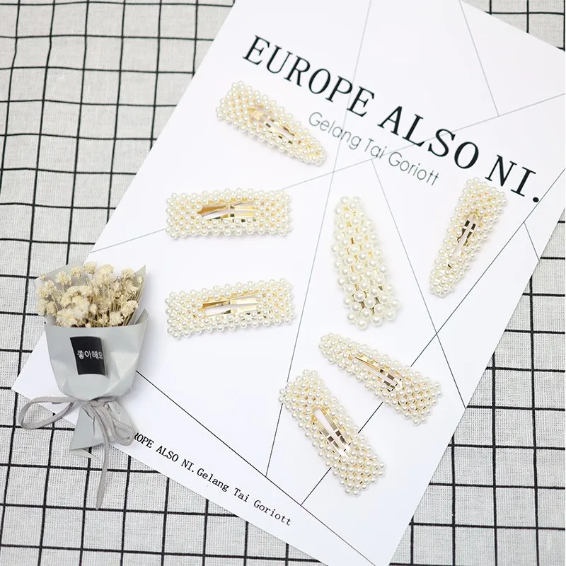 Заколки для волос девочек милая заколка с жемчугом стильная и элегантная детская