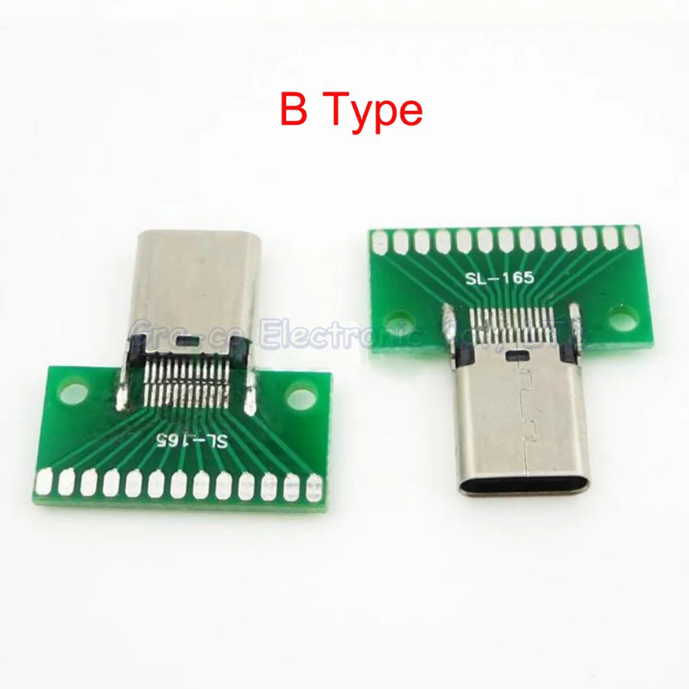 10 шт./лот USB 3 1 с печатной платой TYPE C Разъем 24P тестовая плата разъем|usb hub power supply|usb