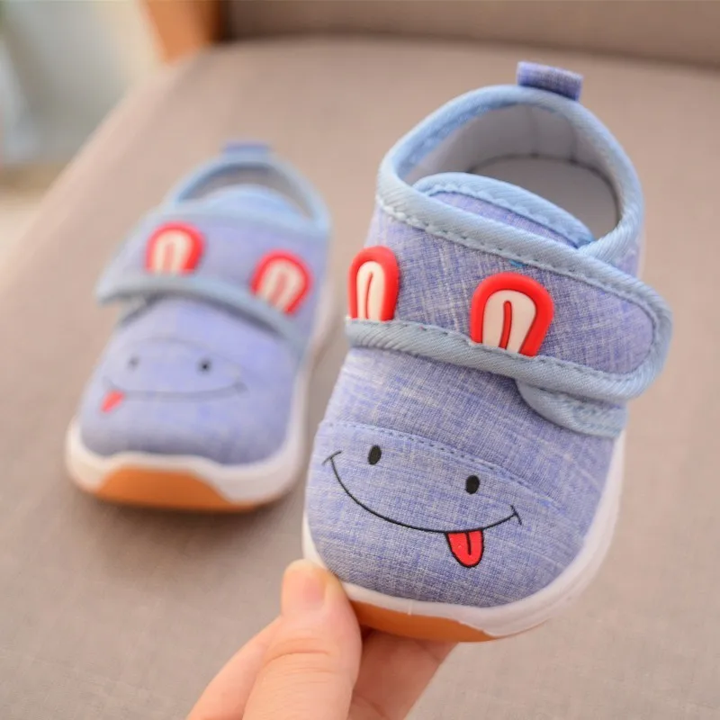 New Lovely Cartoon Baby First Walkers Infant Boys Girls Crib Shoes Cotton Fabric Anti-slip Bottom Casual for |