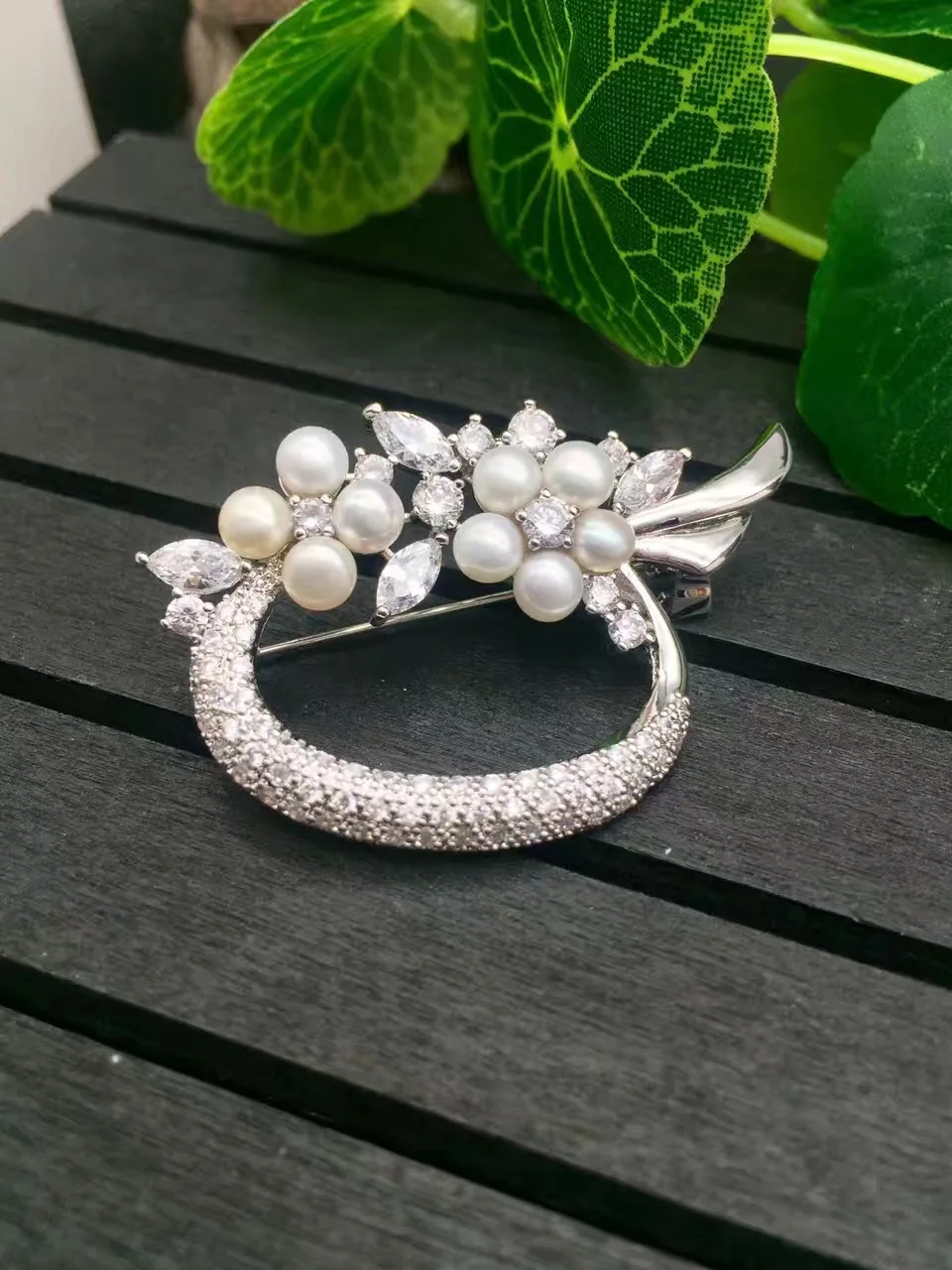 Natural And Real Pearl brooch Free shipping real 925 sterling silver | Украшения и аксессуары