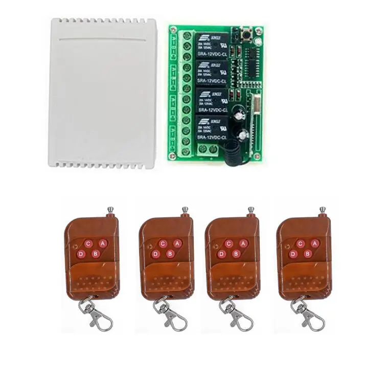 DC12V 4CH 10A радио управление ler RF беспроводной кнопочный пульт дистанционного