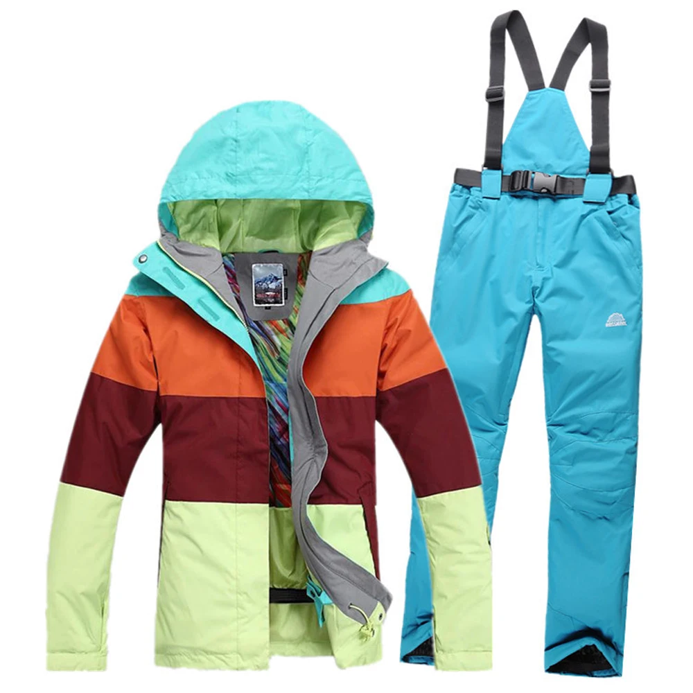 2019 Winter 5 color pants Windproof Breathable warmth Outdoor jacket women colorful ski suit skiing | Спорт и развлечения